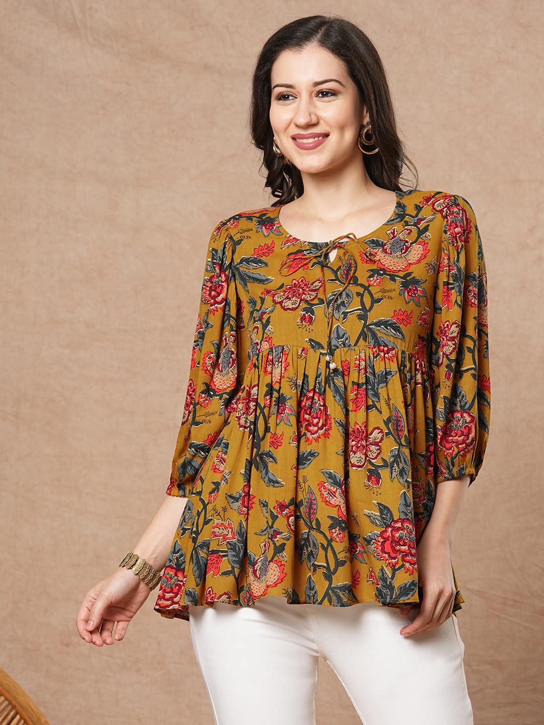 ANNI DESIGNER Shirt für Damen, Damenhemd, Hemd, Tops für Damen, normale Passform, formelle Hemden für Damen, Party-Western-Shirts für Damen, stilvoll, ausgefallene Hemden für Damen, bedruckte Hemden.