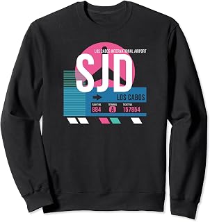 Vintage Cabo SJD Airport Code Travel Day Retro Air Travel Sweatshirt