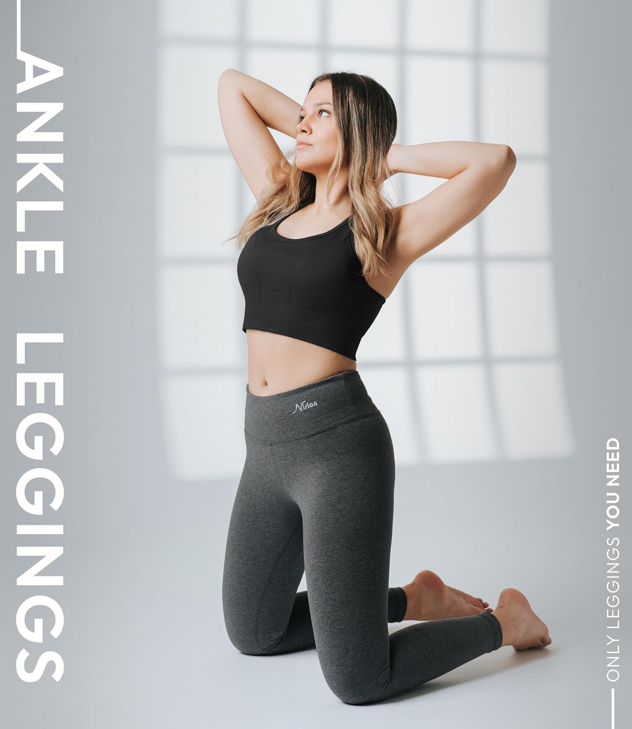 Nirlon Women's Leggings with Pockets High Waisted Workout Yoga Pants - Image 3