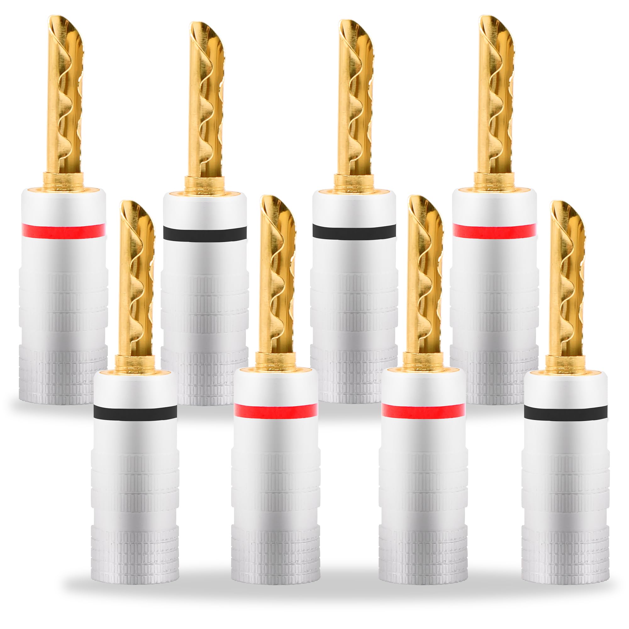 YARCHONN BFA 4mm Banana Plugs Speaker Connectors 8pcs