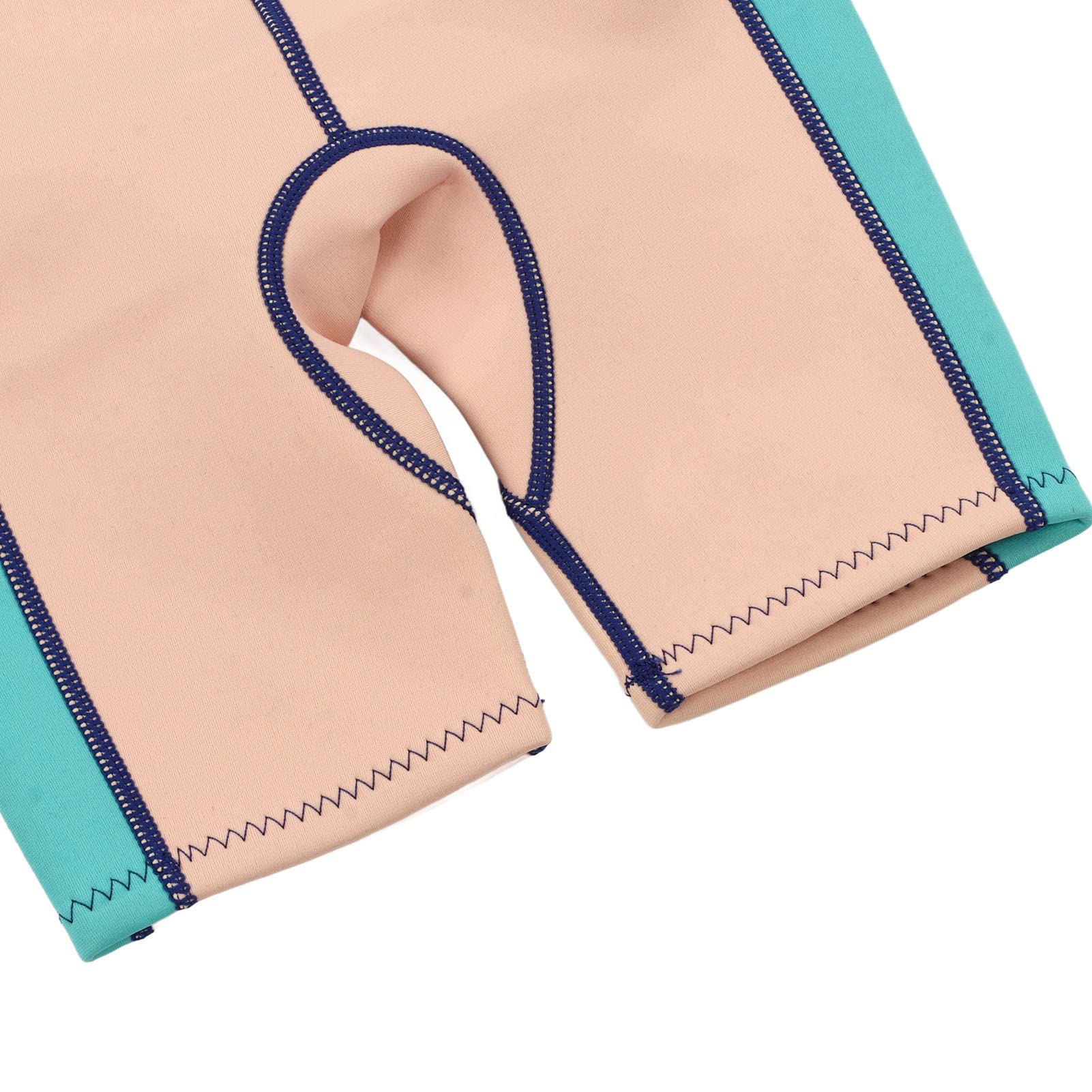 Long Sleeve Wetsuit, 2.5MM Neoprene Cold Prevention Fit Nylon Cloth Breathable Children Swimsuit Shorts Style for Water Activities (Size 8)