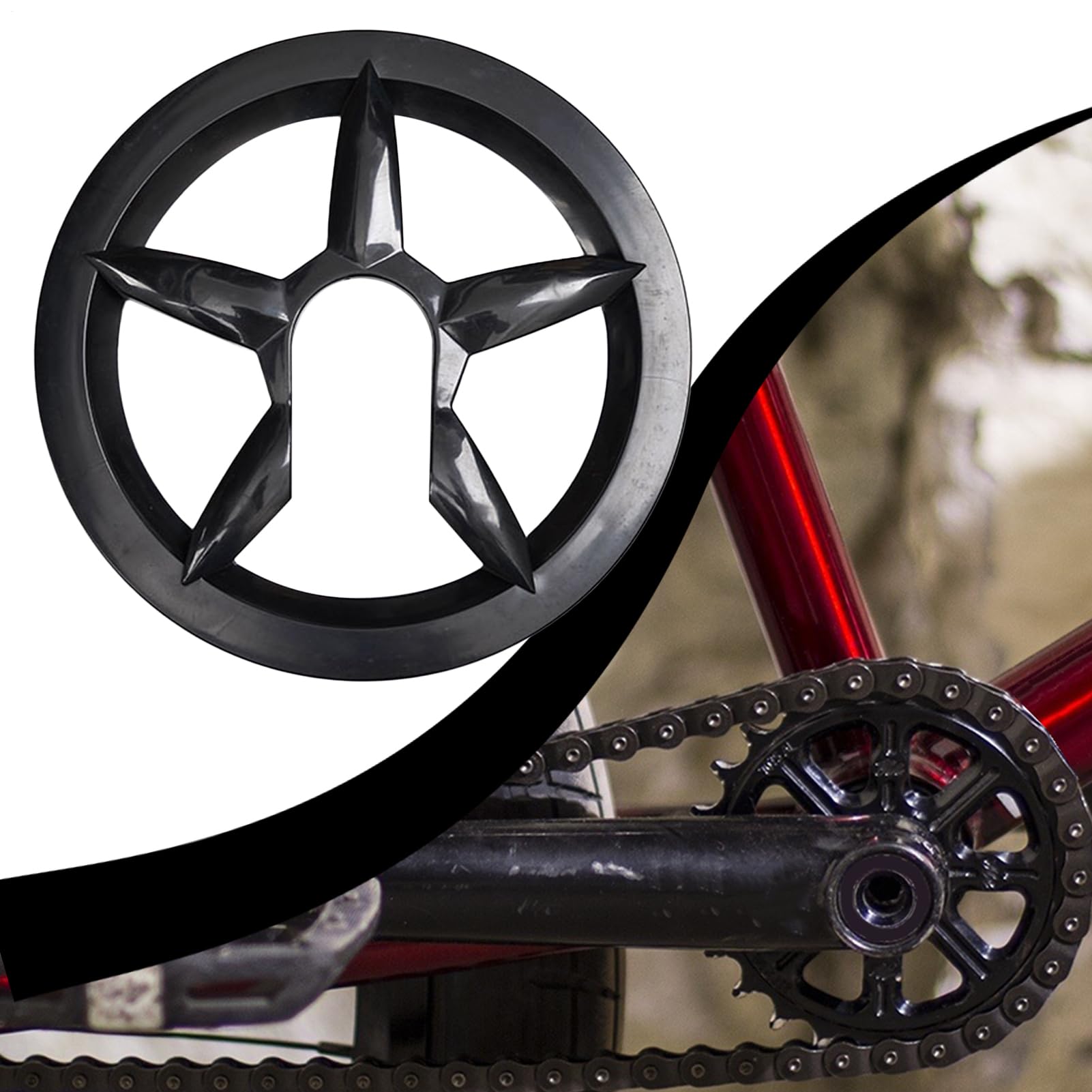 Protezione per catena per bicicletta, coperchio per catena per bicicletta, protezione per vassoio versatile per bicicletta, protezione per ruota a catena, custodia protettiva per ingranaggi per