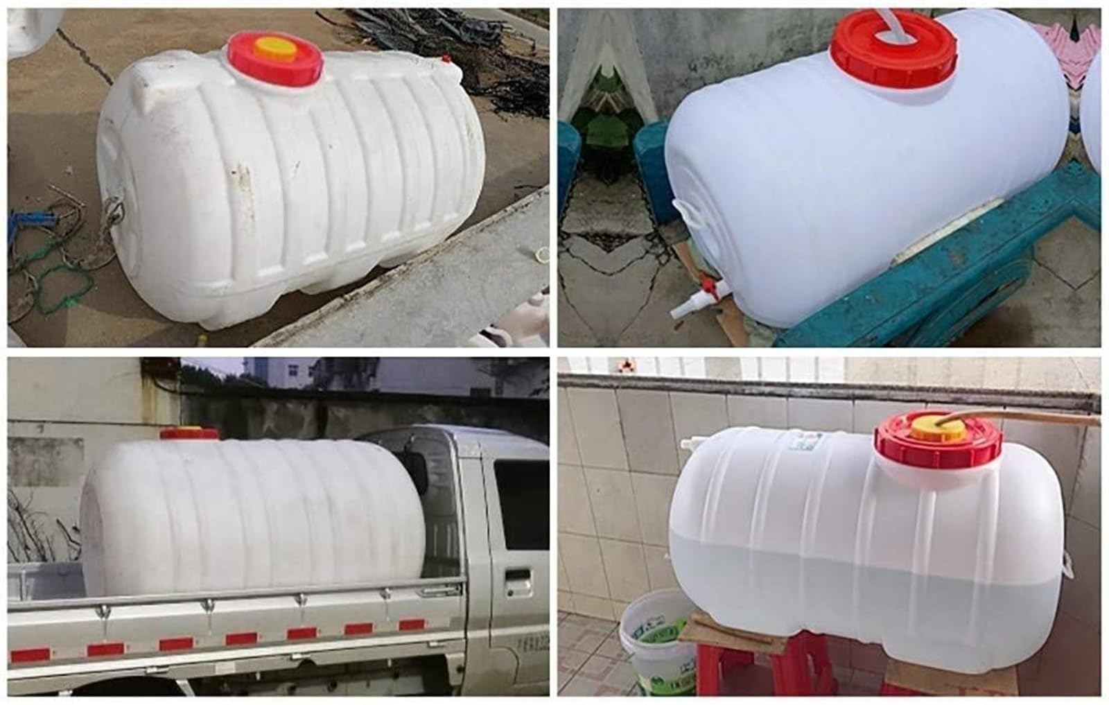 140L Runder Wassertank Aus Lebensmittelechtem Kunststoff Mit Großem Fassungsvermögen, BPA-frei, Mit Wasserhahn, Tragbar Für Unterwegs