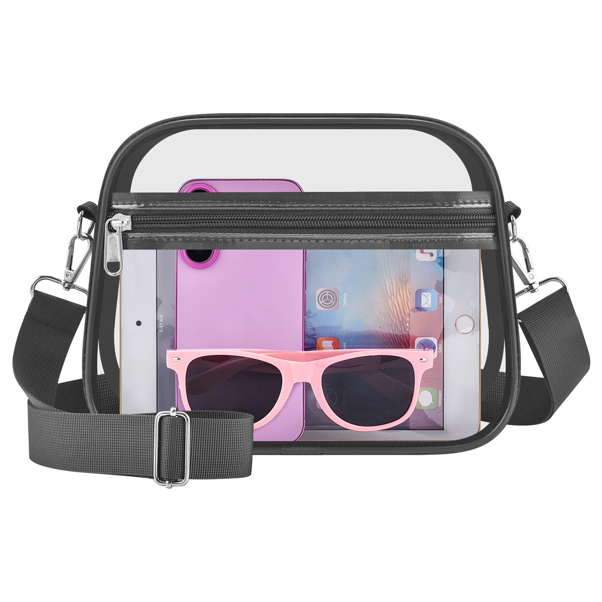 Oraben Clear Bag for Stadium Events Clear Purse Stadium Bag Satchel Handbags for Sports Events Concerts Festivals