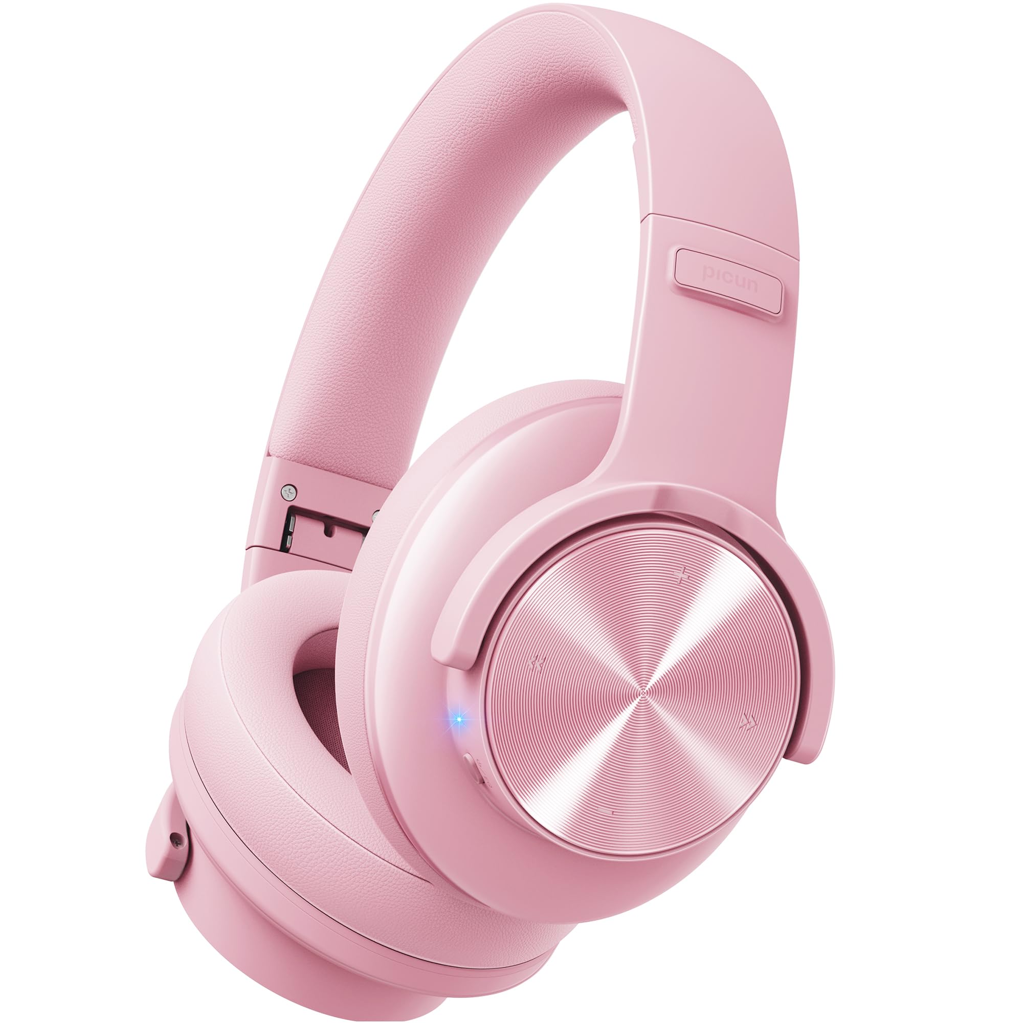 Picun B8 Headphones Wireless Bluetooth, 120H Bluetooth Headphone Over Ear with 3EQ Music Modes, Hands-Free Calls, Deep Bass Headphones for Travel Home Office Cellphone PC (Pink)Picun B8 Headphones Wireless Bluetooth, 120H…