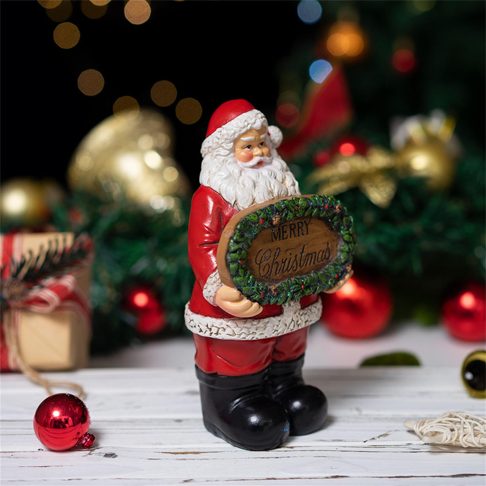 Segno di Babbo Natale in resina per decorazione festa festa a tema accessorio ornamento in resina