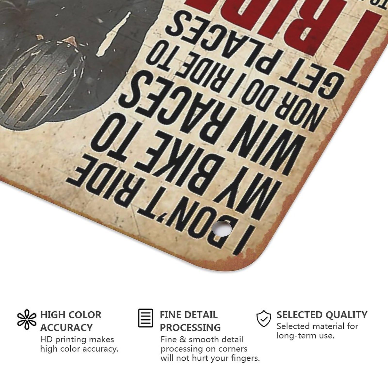 Letrero De Metal Clásico Con Texto En Inglés «I Don't Ride My Bike To