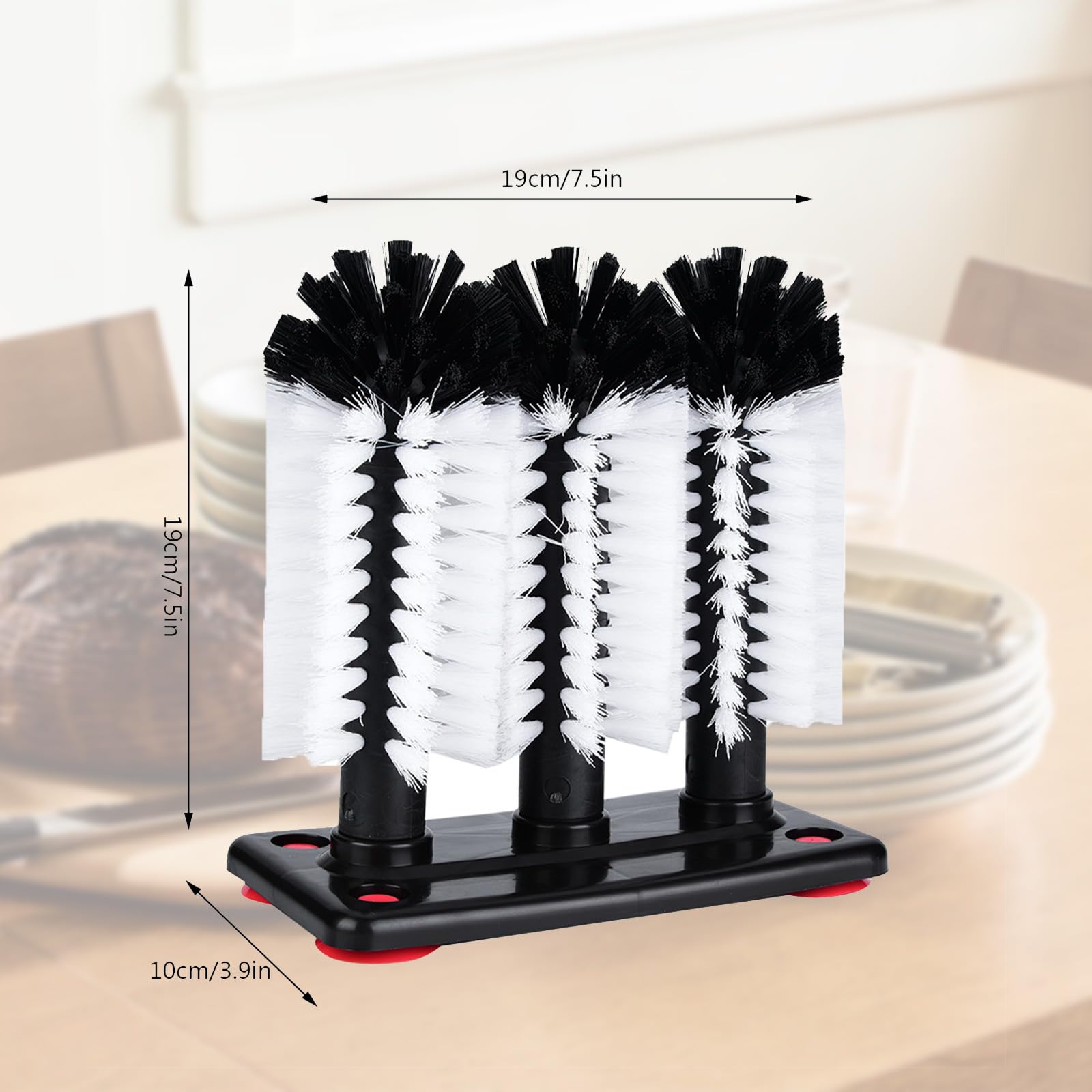 Brosse à Laver Les Vitres Avec Ventouse - 3 Pièces De 18 Cm, Neuves