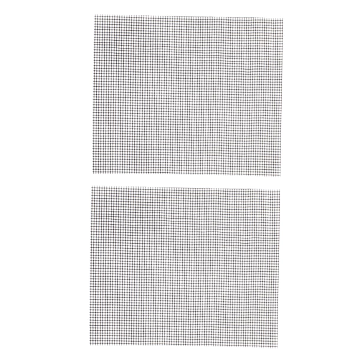 Holibanna 2Pcs Non Stick Grill Mesh Mat Grilling Accessory for Vegetables Fish Steak and More for Outdoor Cooking and Barbecue