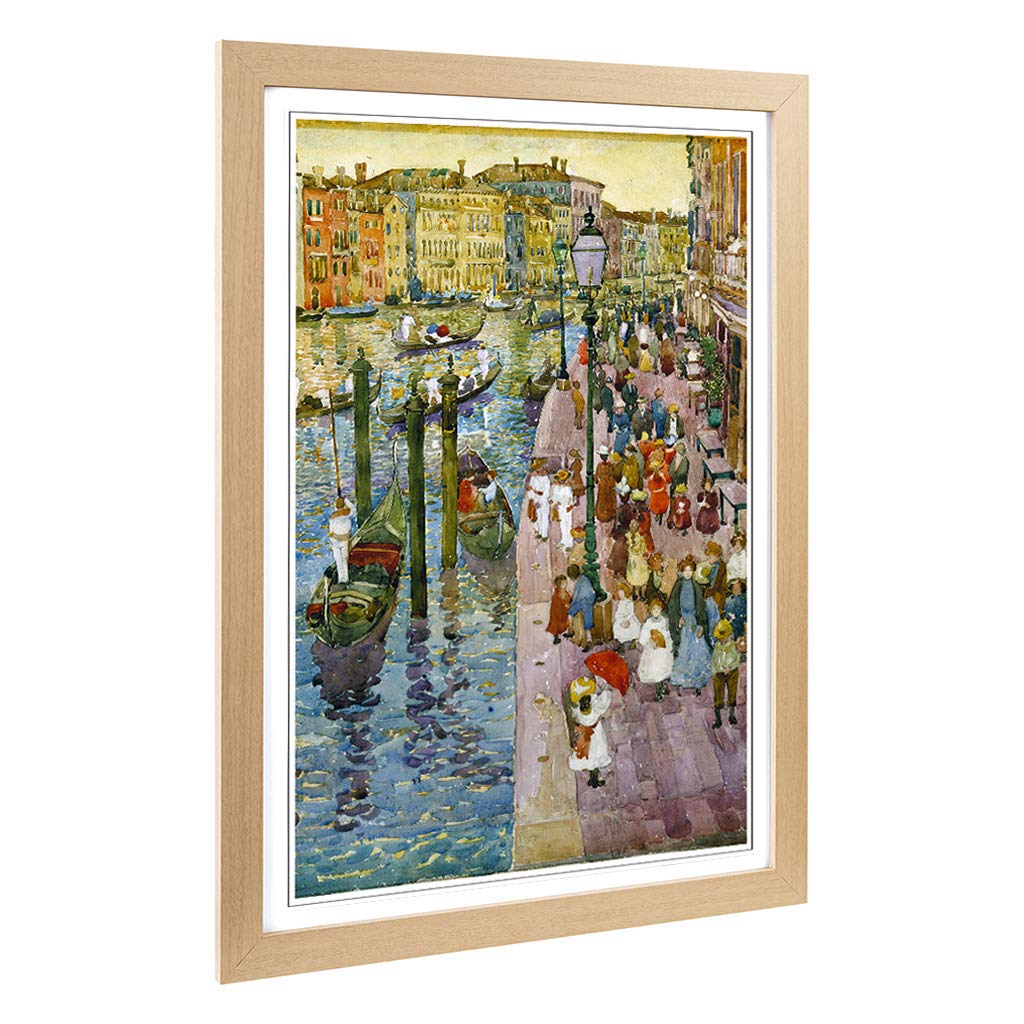 Big Box Art Framed Print of Maurice Pendergrast Terra Grand Canal Venice Design | Wall Art Picture | Home Decor for Kitchen, Living Room, Bedroom, Hallway, Oak, A2 / 24.5x18 Inch / 62x45cm