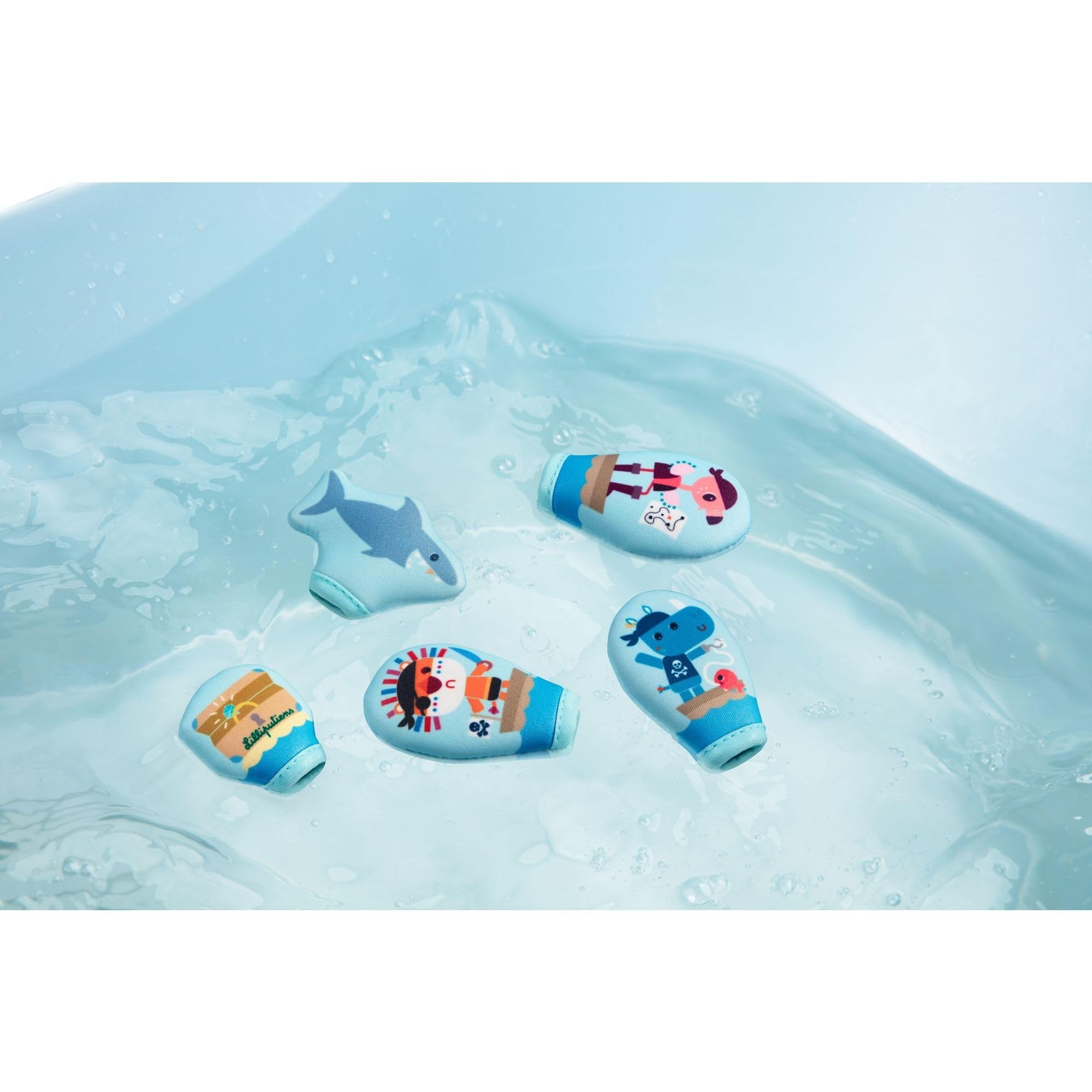 LILLIPUTIENS - Finger Puppets - Pirates - Bath Toy with 5 Neoprene Puppets - Fun and educational, stimulates fine motor skills and children's imagination - From 10 months - 83353 - 4