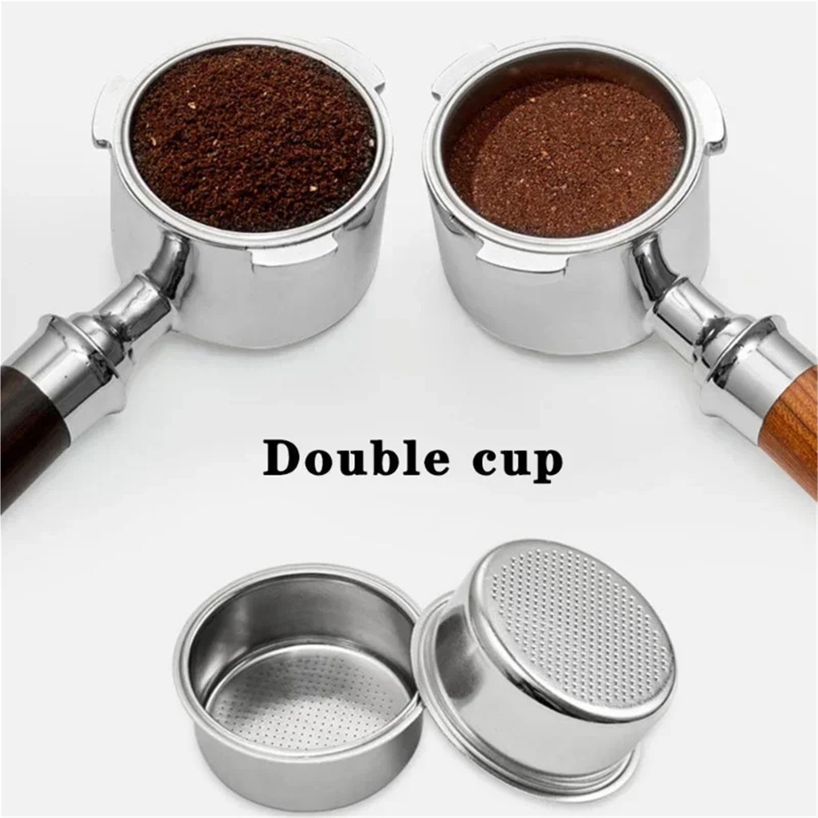 Portafiltro Sin Fondo De 51mm Y 3 Orejas, Compatible Con Delonghi,EC680/685,Compatible Con SMEG, Herramienta De Filtro De Mango De Café De Acero Inoxidable Espresso(51mm-3ear-A2)