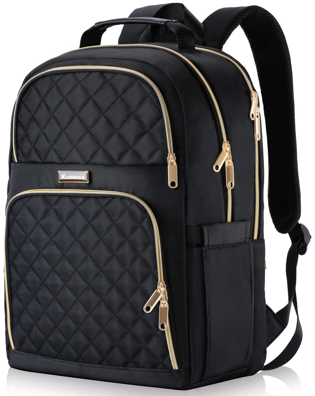 Kuosdaz Backpacks for Women, Cute School Backpack for Teen Girls, 15.6 Inch Quilted Laptop Backpack, Large Bookbag for Middle School Students, College