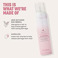 Vista 3 de Drybar Hot Toddy Heat Protection Spray for Hair, Lightweight Formula, Protects from Heated Styling, Straightening and Curling Irons