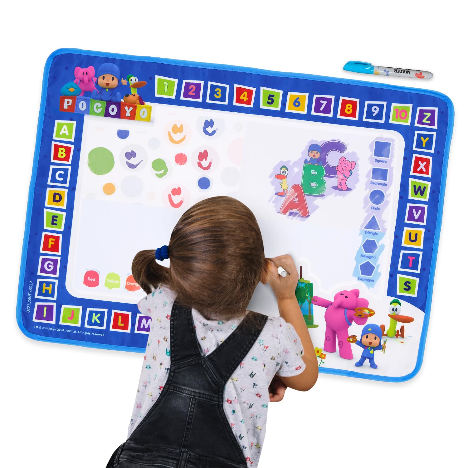 LUPPA Pocoyó Water Doodle Mat (19.7 x 29.6 in) TV Kids Toys, Toddler Ages Coloring Art Supplies - Learning Toy for Develop Artistic Skills - Educational Toys for Girls & Boys
