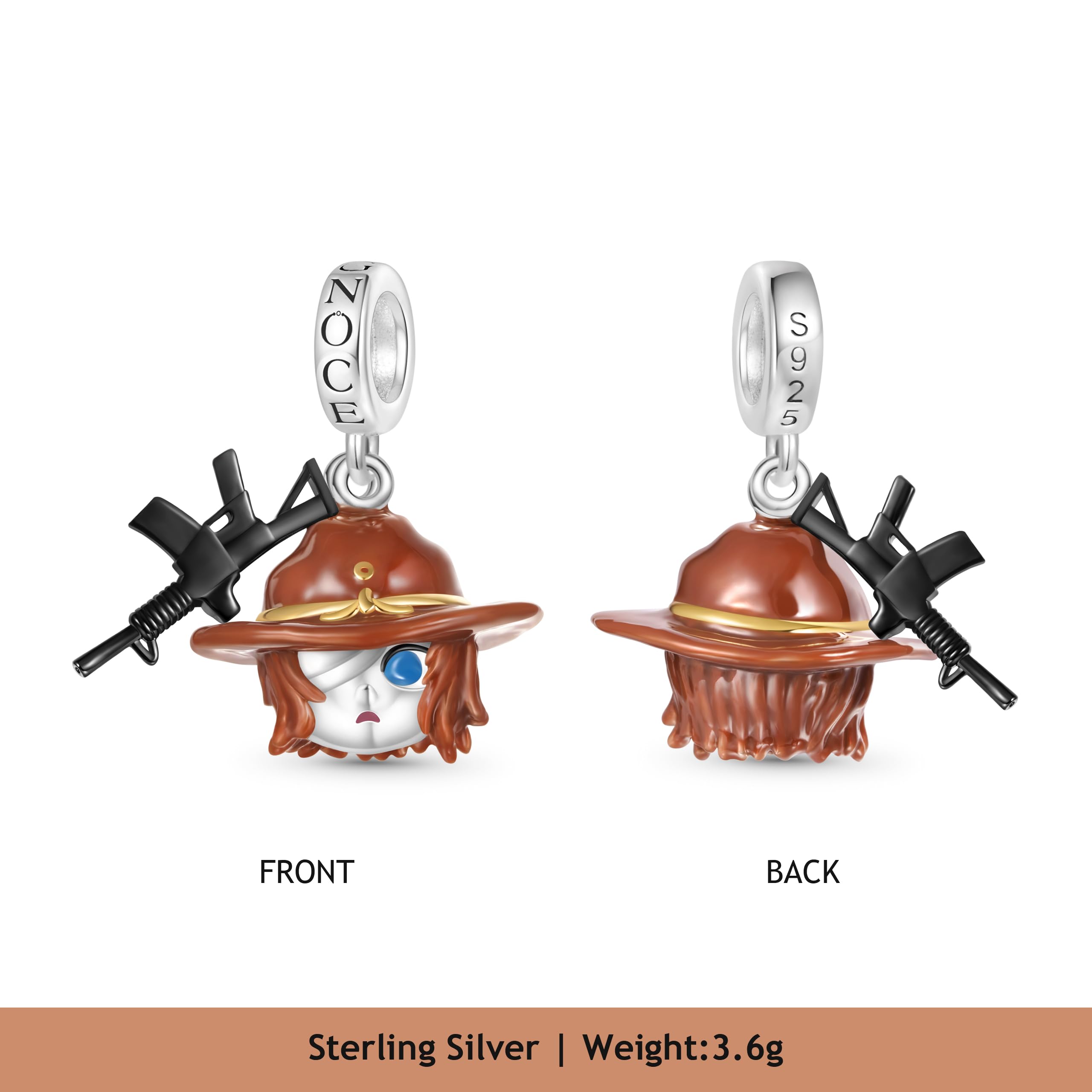 GNOCE Charm Pendentif Walking Dead Carl Grimes Pendentif En Argent Sterling 925 Beads Charms Pour Femmes Et Filles Cadeau De Bijoux Pour Fan De Cinéma