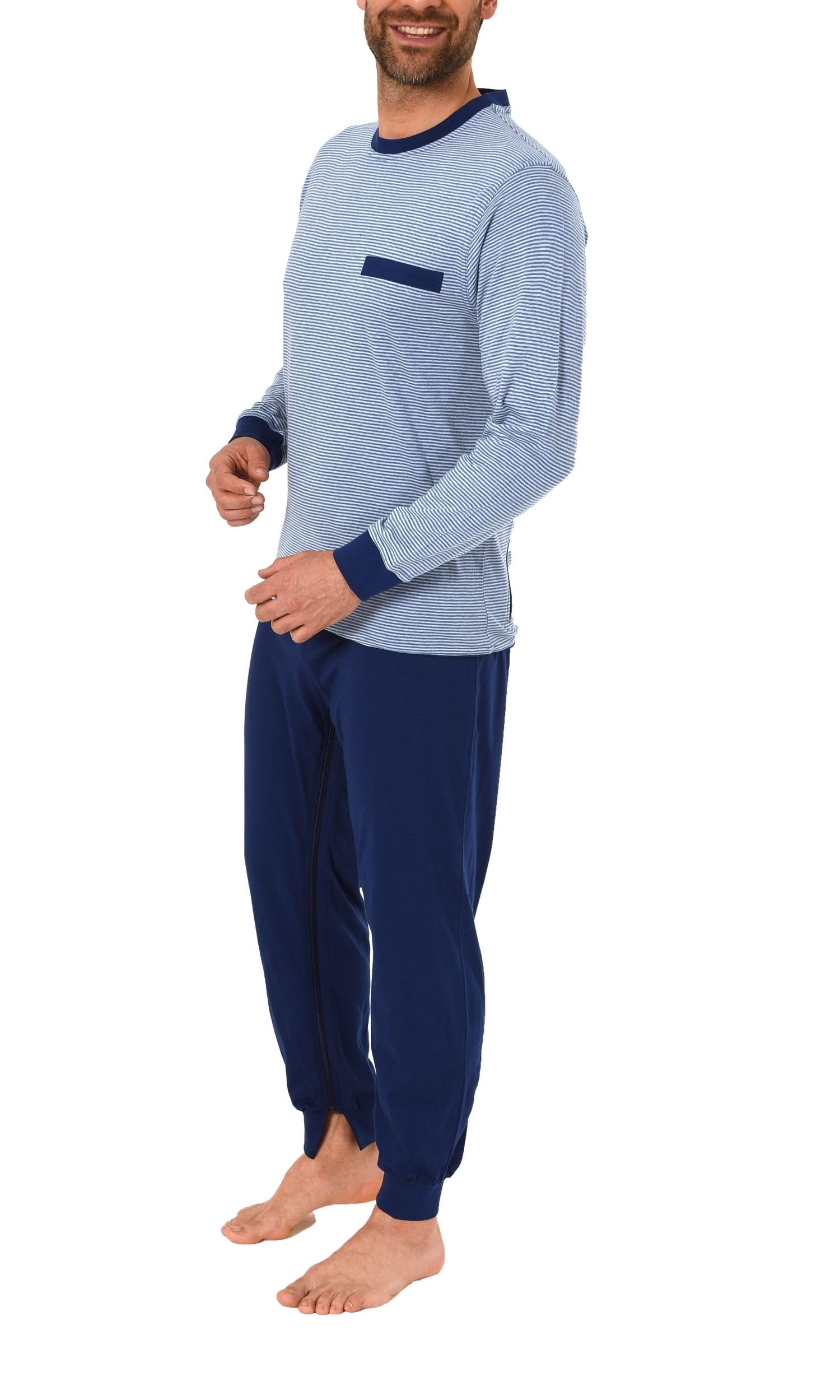 Normann Care Herren Pflegeoverall Langarm mit Reissverschluss am Rücken und Bein 181 170 90 504