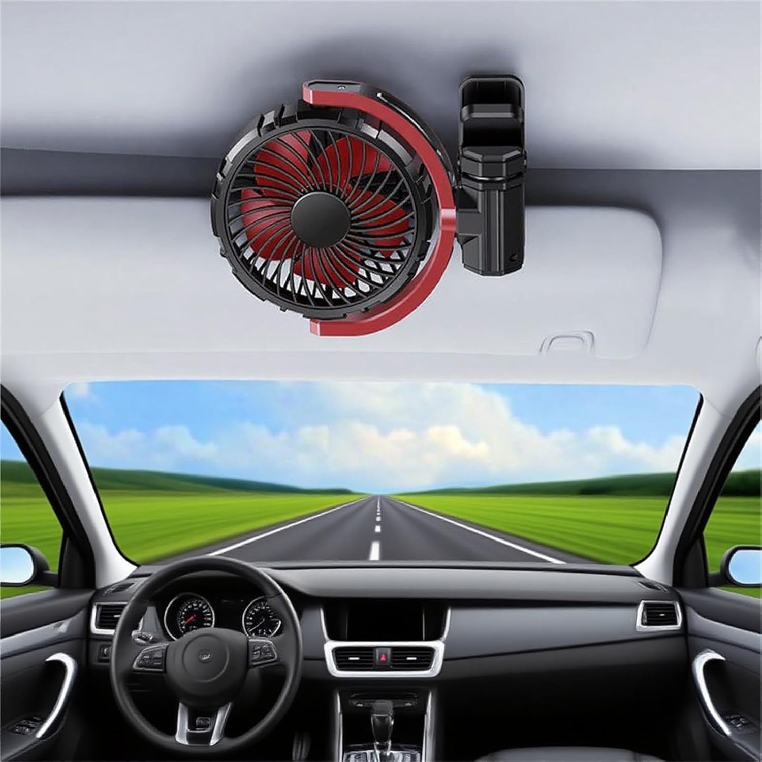 Rechargeable Clip Fan 3 Speed Digital Screen 900 Degree Cooling Wall Desk Hanging Fan for Indoor Outdoor Cooling Desktop Air Circulator