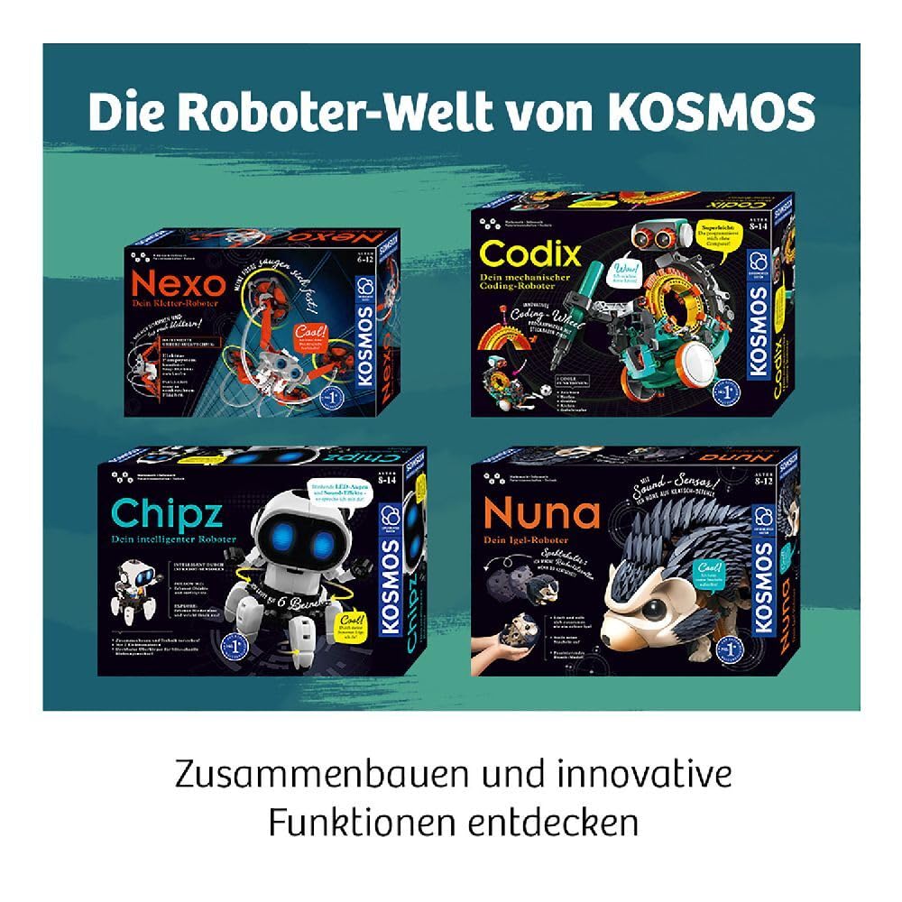 Kosmos 620646 Codix-Du Coding Robot Juguete de Experimentación, 29 x 42,6 x 8 cm