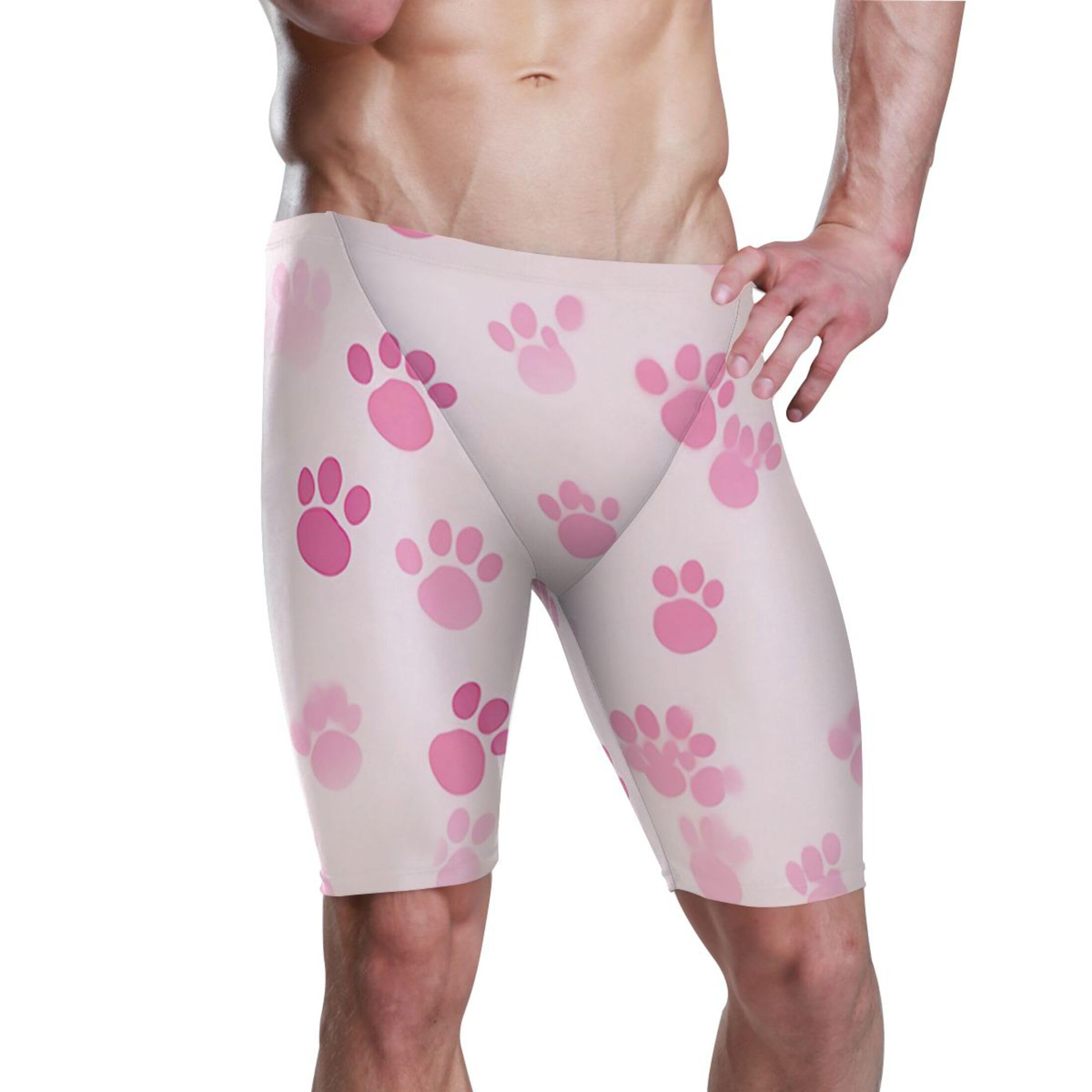 Dog Paw Print Men's Swim Jammers Racing & Training Swimsuit Fast, Flexible,Comfortable XXXL B0402249