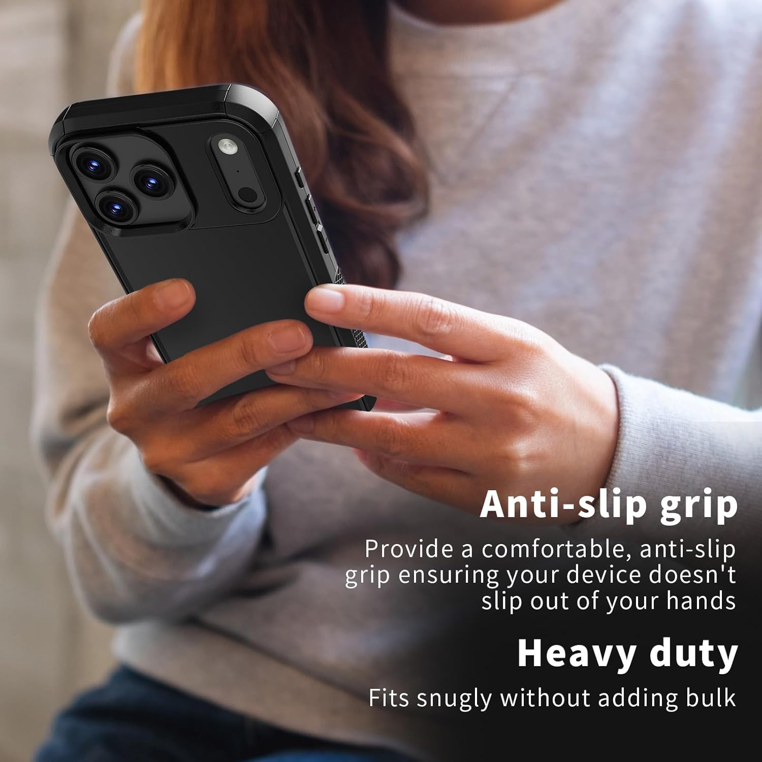 X-belmox Magnetic Case for iPhone 17 Pro Max Drop Proof, [Compatible with Magsafe] 3-Layers Protective with Screen Protector, [Integrated Camera Control Button] for 17 Pro Max Phone Case 6.9'', Black - Image 2