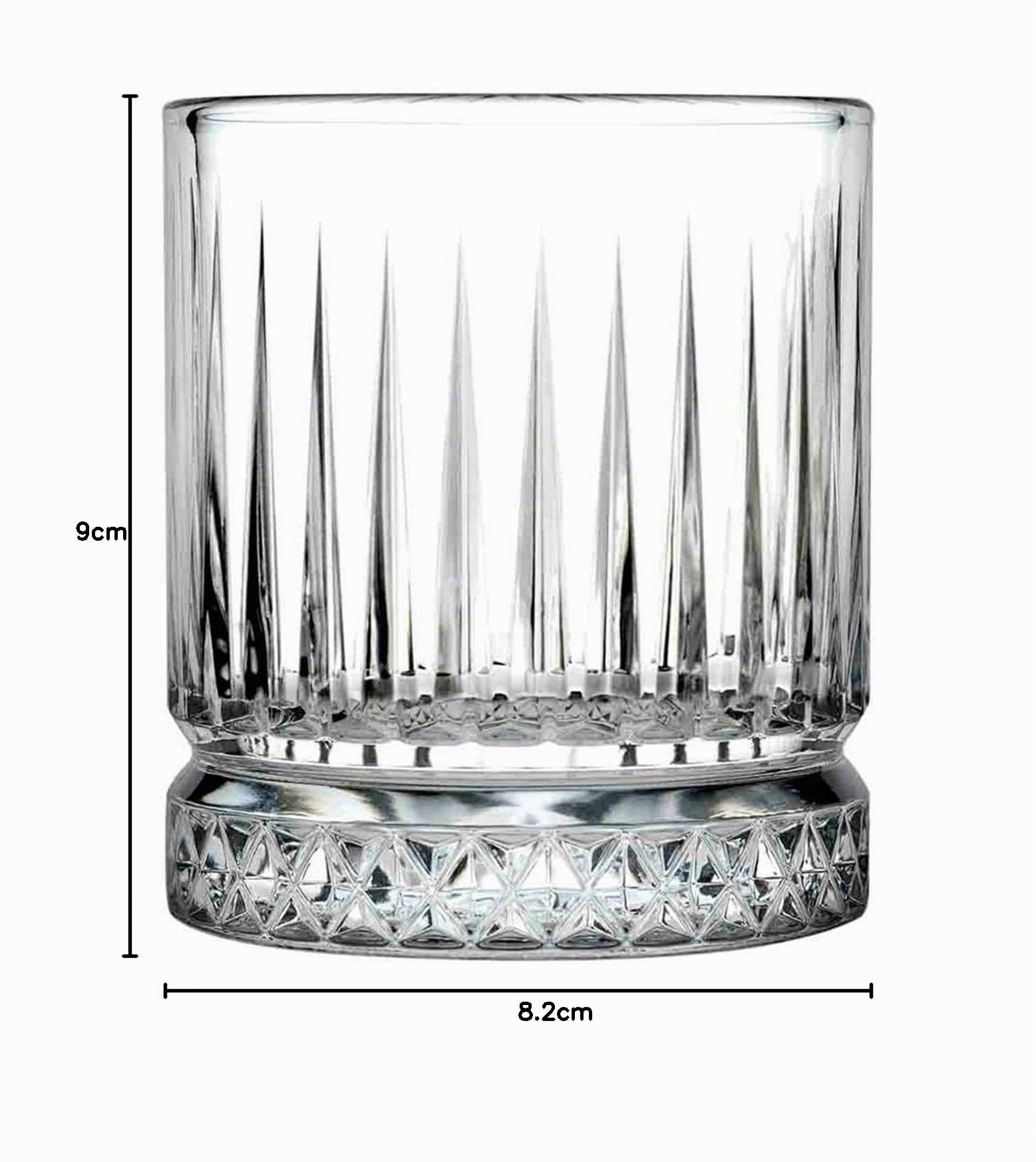 PASABAHCE Verre à Whisky, Emballage Professionnel de 12 pièces, modèle Elysia CL 21 dim. cm 9,8h diam.8,4