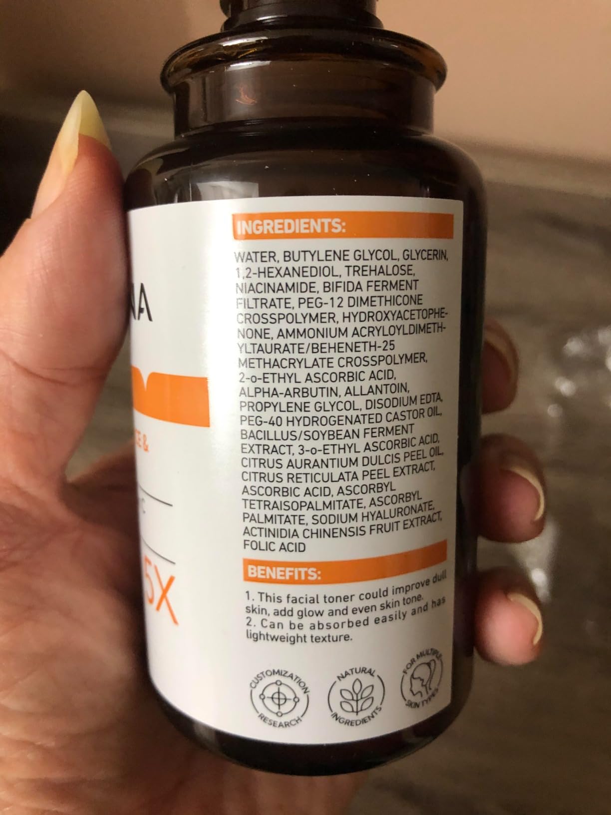 LANBENA Brightening Toner, Facial Toner with Vitamin C for Even Tone, Hydrating Toner for face, Alcohol Free, Boost Radiance, Calming Skin, Refreshing, Fragrance Free - Skincare for Face