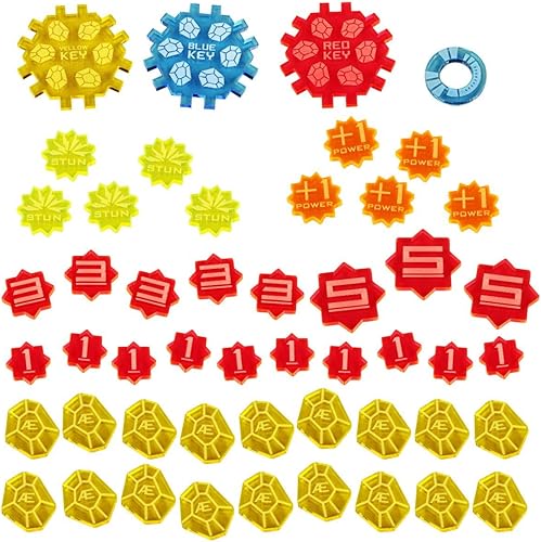 LITKO Juego de actualización de fichas compatible con juego de cartas de llave forjada, multicolor (50)