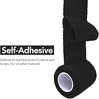 Vista 2 de RISEN Vendaje Cohesivo 2" x 5 Yardas, 6 Rollos, Vendaje Autoadherente Cinta Médica, Gasa de Primeros Auxilios Adhesiva Flexible Transpirable Ideal