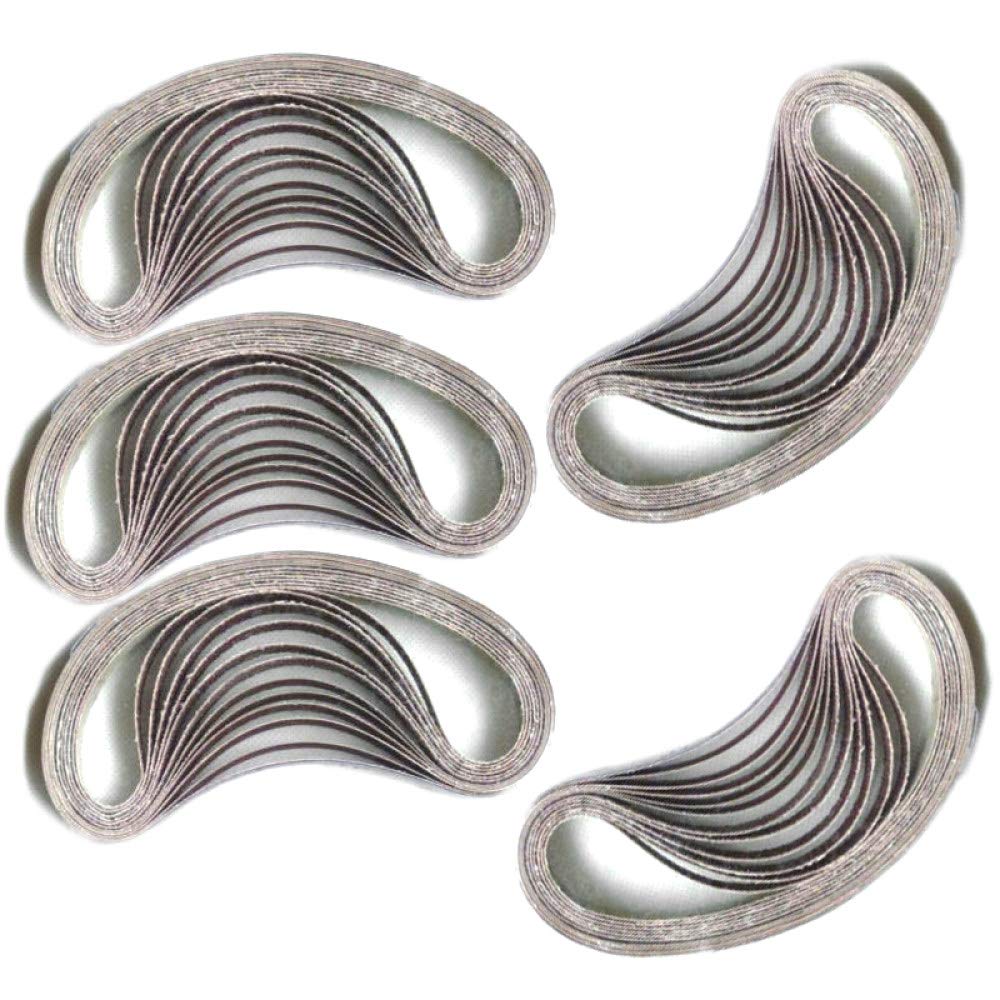 120 / 60Pcs 13X457mm Bandas de lijado 40/60/80/120/180/240 Banda abrasiva de arena de grano, 60pcs