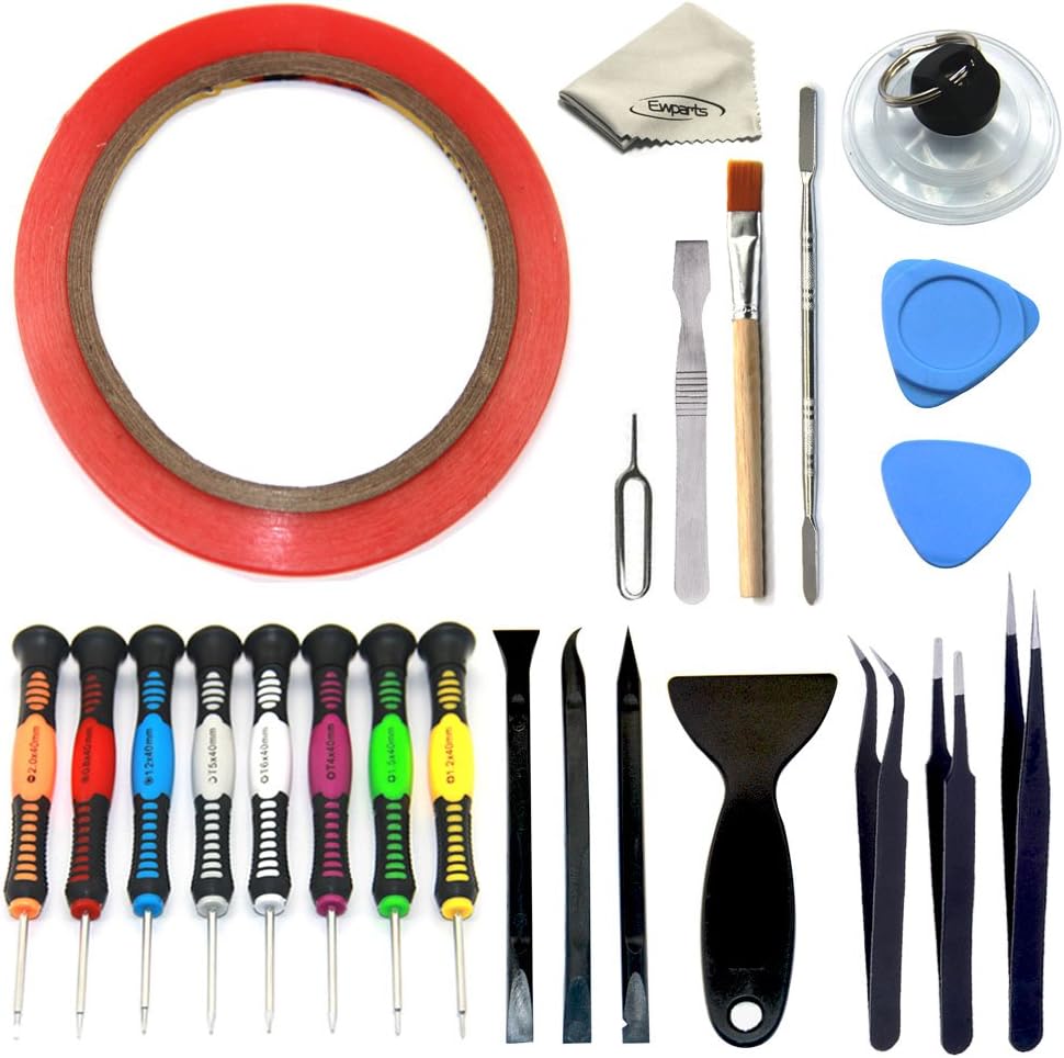 Ewparts 24 in 1 Uniersal Screwdriver Set Screen Removal Opening Repair Tool Kit for iPhone, Motorola, Sony, Samsung, LG, iPad, Tablets & Other Devices