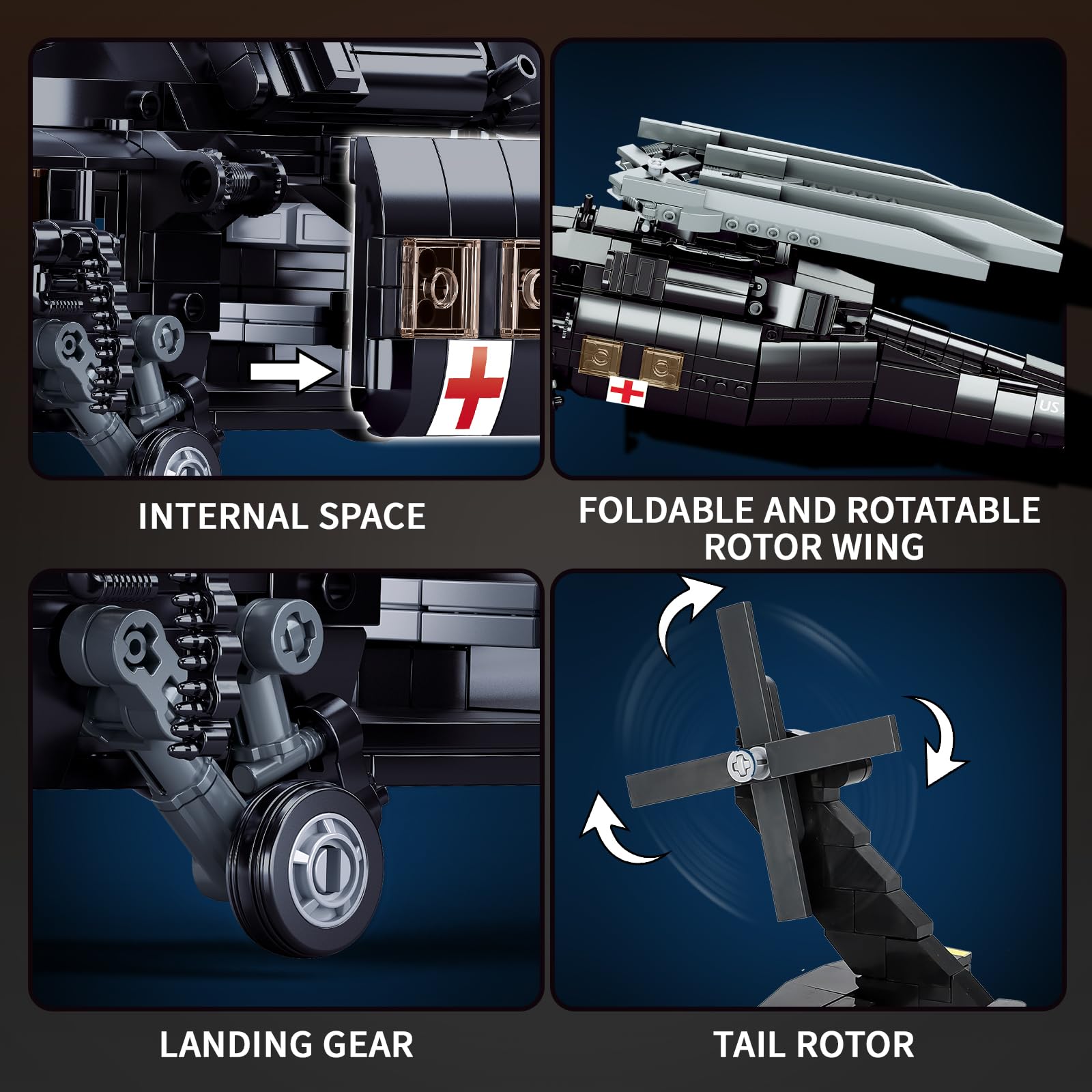Amazon.co.jp: UH-60 ブラックユーティリティヘリコプタービルディング