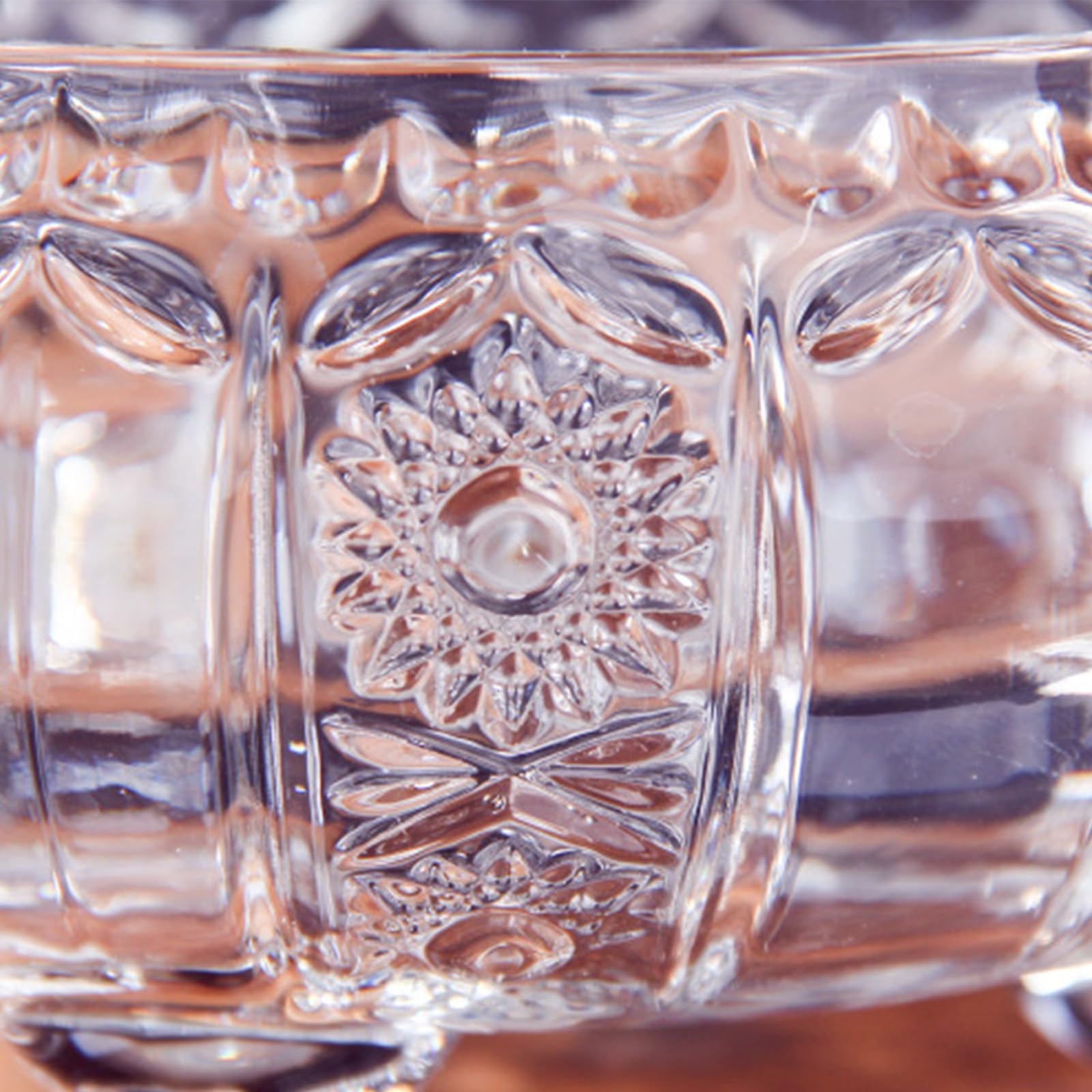 Sucrier en Verre, bocaux à Bonbons en Verre avec couvercles | Bocaux en verre décoratifs en verre, bocaux de rangement en verre cristal avec couvercle, tasse(Gold,12x14.5cm)