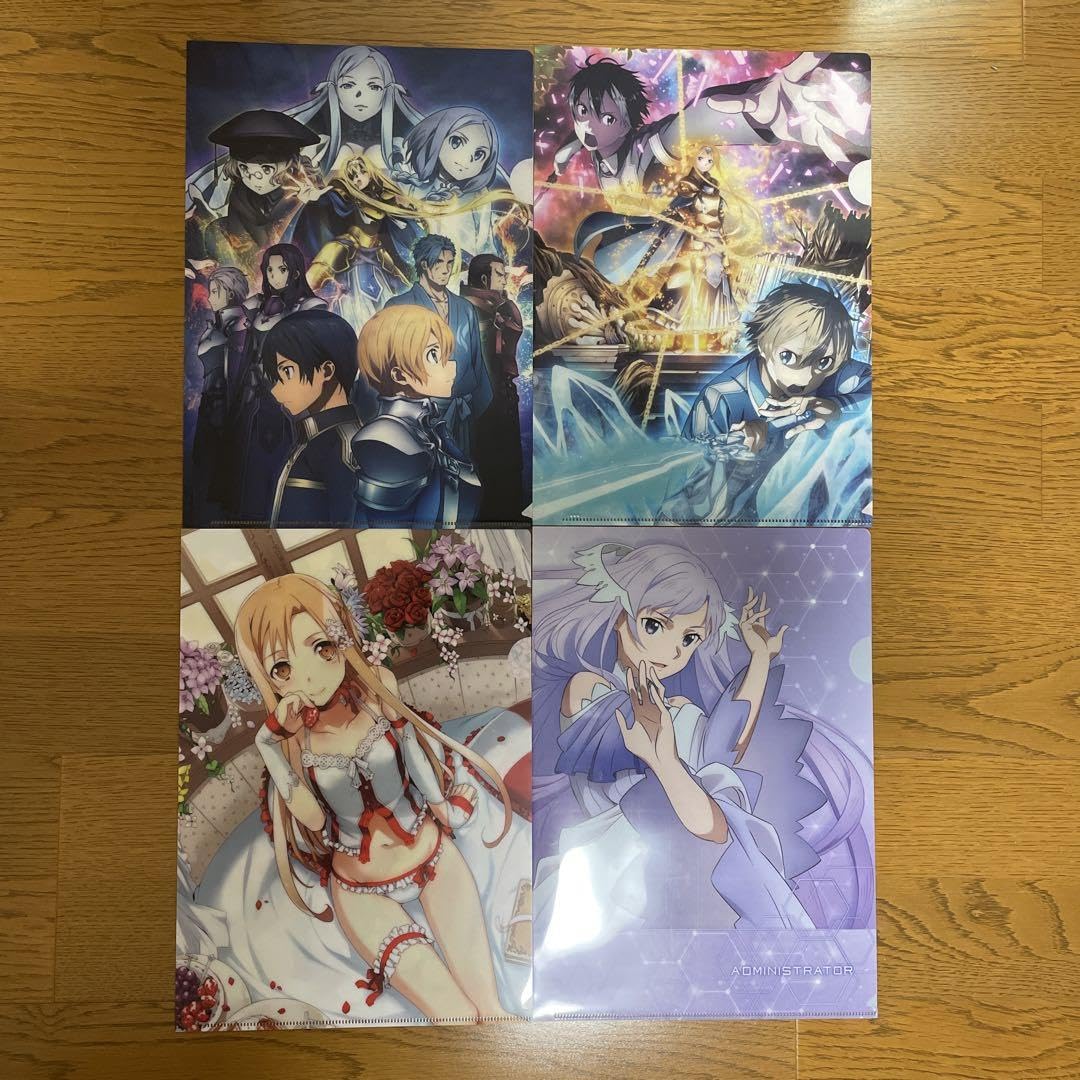 ●ソードアートオンライン　クリアファイル　4つセット● ○ソードアートオンラインクリアファイル4つセット○