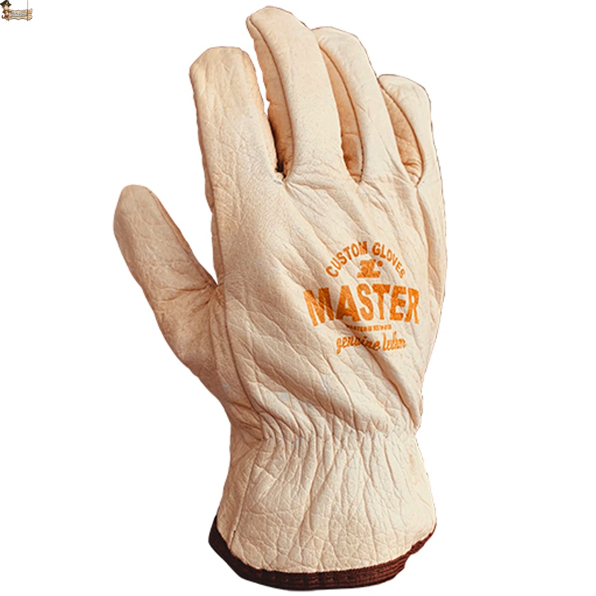 BricoLoco.com Guante trabajo piel cuero flor vacuno natural. 12 pares. Talla 11. Jardín, jardinería, construcción, conductor. CE CAT II. ¡¡¡RIESGOS MECÁNICOS Y TÉRMICOS!!! (12, Talla 11)