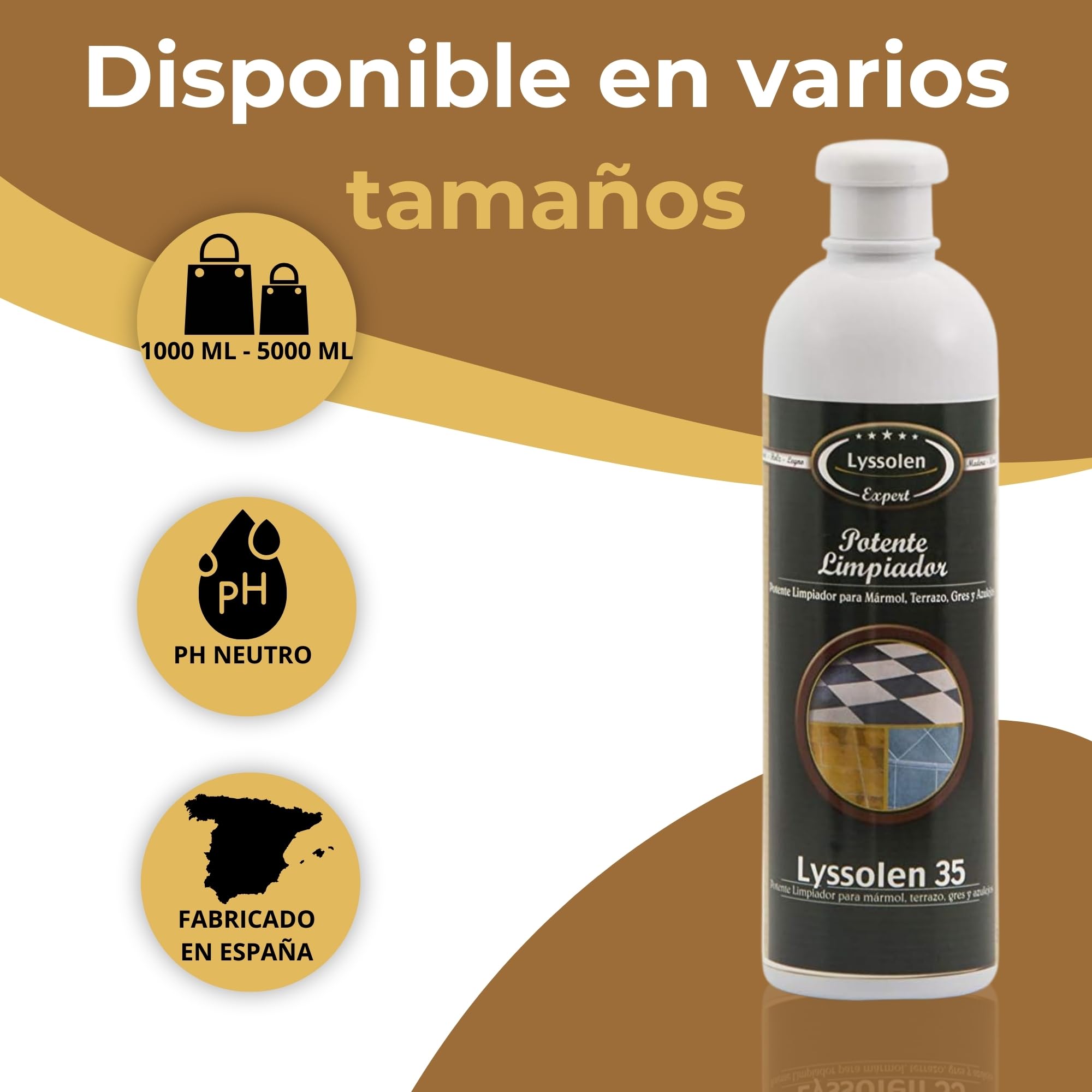 Limpiador de Suelos Profesional Multiusos 5L - Friegasuelos Potente para Mármol, Terrazo, Azulejos y Gres - Limpieza Abrillantadora - Alto Rendimiento - Acción Desengrasante y Secado Rápido