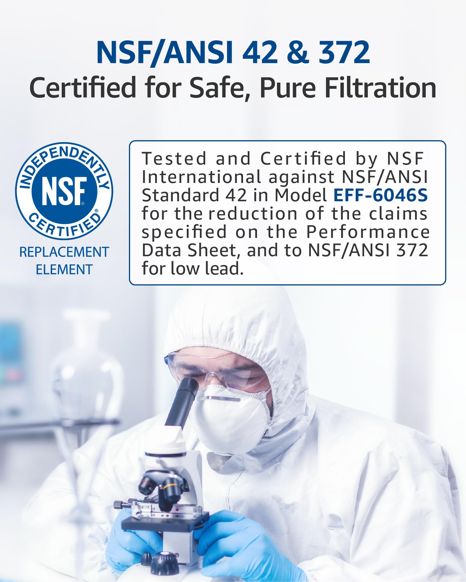 Waterspecialist MDJ64844601 filtr wody do lodówki, certyfikat NSF, zamiennik dla LG LT1000P, LT 1000P, LT1000PC, LT1000PCS, LFXC24796S, ADQ74793501, ADQ74793502, Kenmore 46-9980, 9980 (3 sztuki)