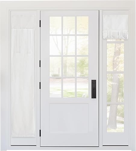 Miniatura 124 de RYB HOME Cortinas de privacidad para puerta francesa, rica textura de lino, cortinas para oscurecer la habitación, cortinas y cortinas