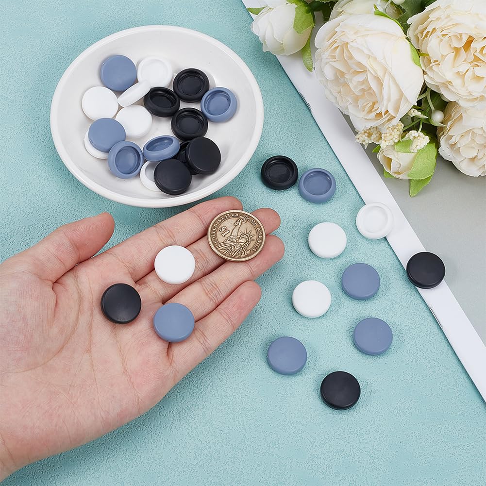 OLYCRAFT 10pcs Couvre Bouton Crème Pour Jeans Adapté Aux Boutons 18mm