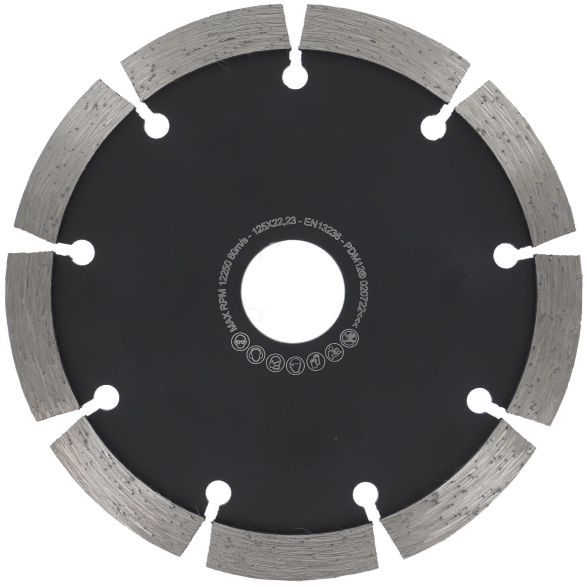 PRODIAMANT Fraise à joints Ø 125 mm x 22,23 mm – largeur 8 mm, disque de fraisage diamanté pour mortier, béton, maçonnerie et enduit, segment 10 mm, qualité professionnelle, pour meuleuses d'angle