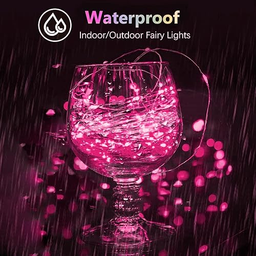 Miniatura 88 de Paquete de 2 series de 60 luces LED, con forma de bellota, funcionan con pilas, 20 pies, control remoto, impermeables, 8 modos, decoración de otoño