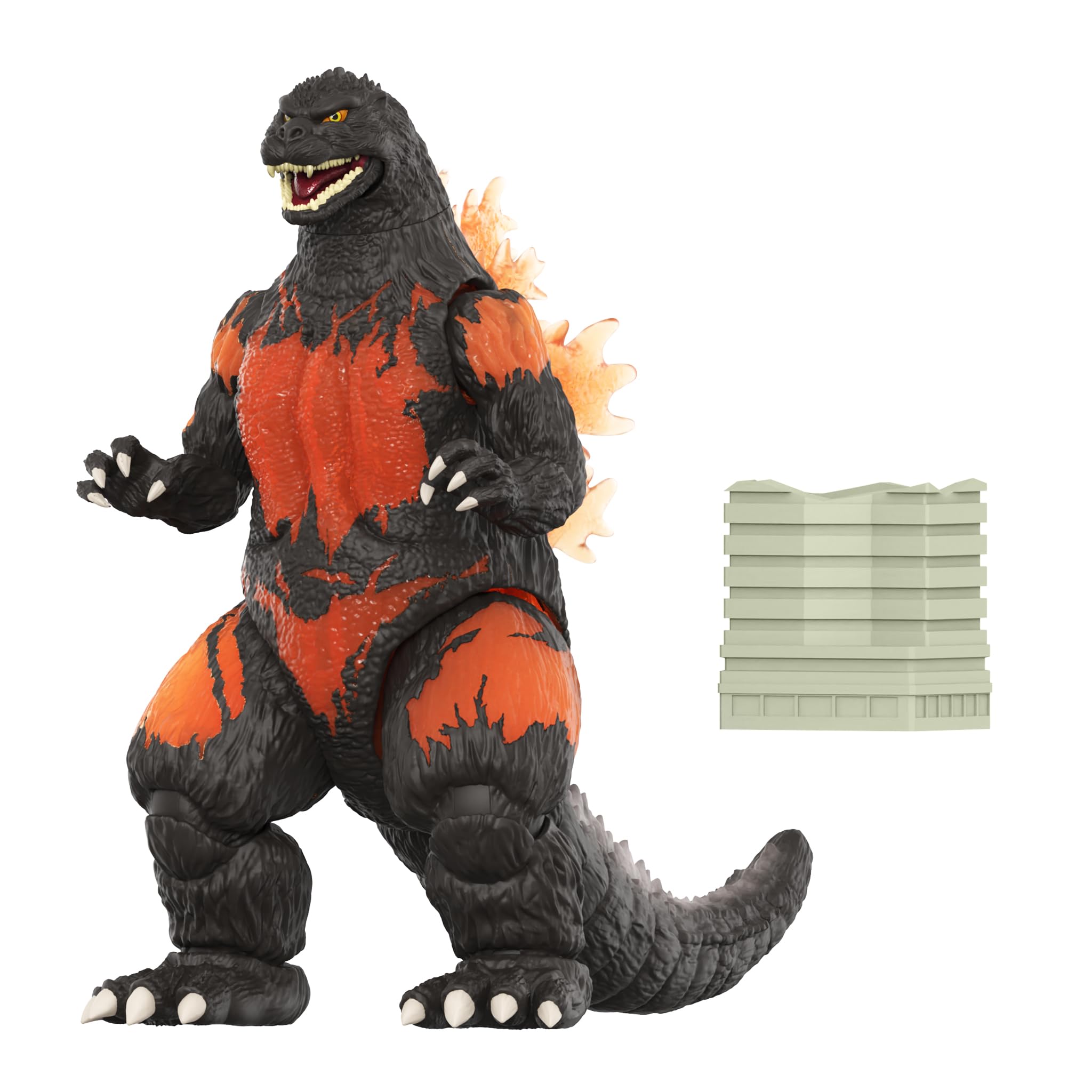 Super7 Super Kaiju Burning Godzilla (1995) - Action figure Toho Godzilla da 14 cm con accessorio - Film classico da collezione e giocattoli retrò