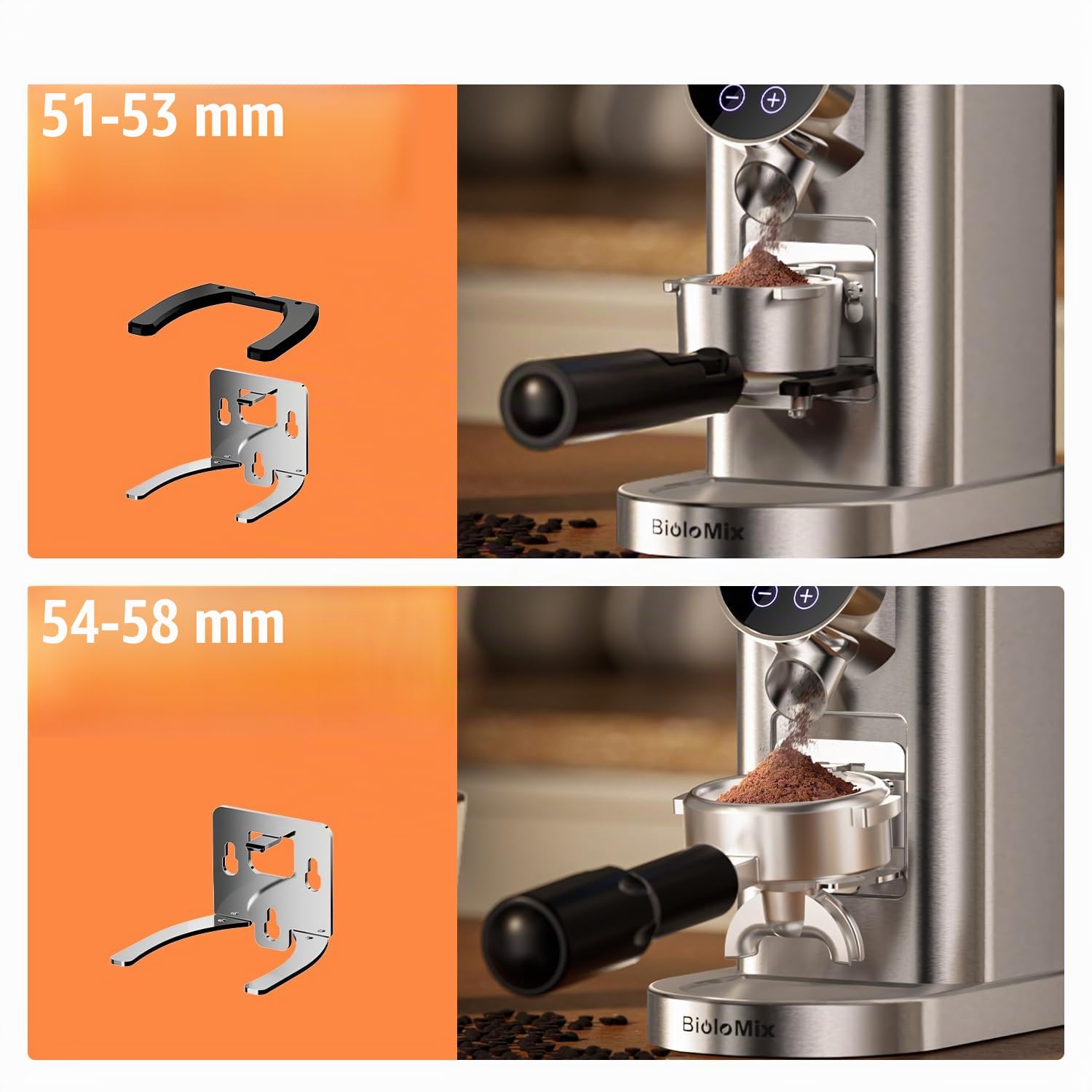 Biolomix Macinacaffè elettrico con manico rimovibile, 48 impostazioni, regolabile da 2 a 12 tazze, in acciaio inox, per drip/pour/filtri/estrazione a freddo (CG210