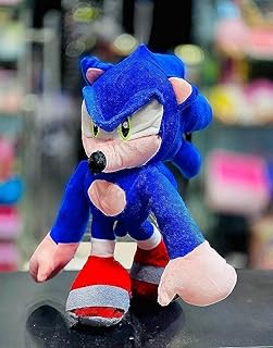 مجسم شخصية البطل الخارق سونيك هيدجهوغ من القطن متوفر باللونين الازرق والاحمر مقاس L 52 سم لون ازرق