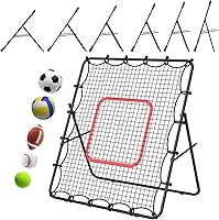 LIANTRAL Adjustable Baseball Rebounder Net for Soccer, Volleyball, Softball & Lacrosse - Portable Folding Bounce Back Trainer
