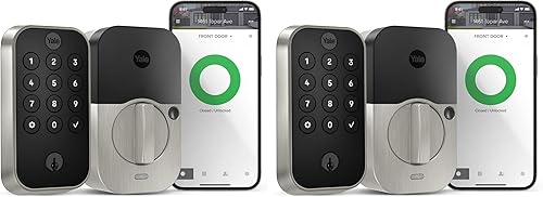 Vista 28 de Yale Assure Lock 2 con Wi-Fi – Cerradura inteligente de bronce frotado con aceite para puerta principal con teclado, control por app, llave de Oil