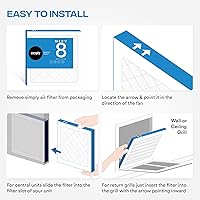 Vista 8 de Simply 18x25x1 Filtro de aire, MERV 8, paquete de 6, para caldera/aire acondicionado y HVAC de casa (Tamaño real: 17.75"x24.75"x0.75") Control