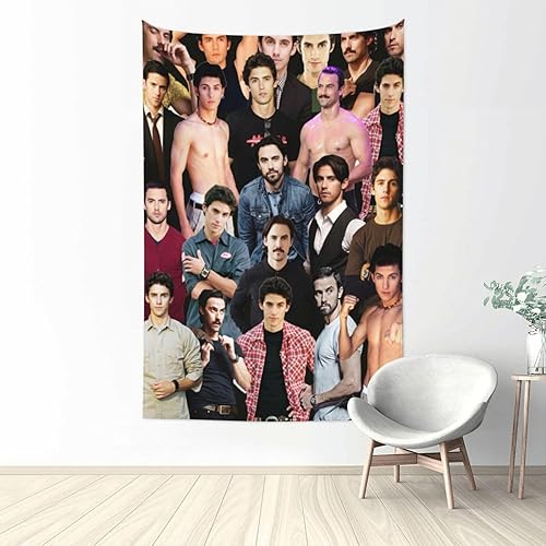 PODODNOE Tapiz de Milo Ventimiglia as Jess Mariano, mantel para colgar en la pared, tapices de bandera para decoración de dormitorio, cubierta de