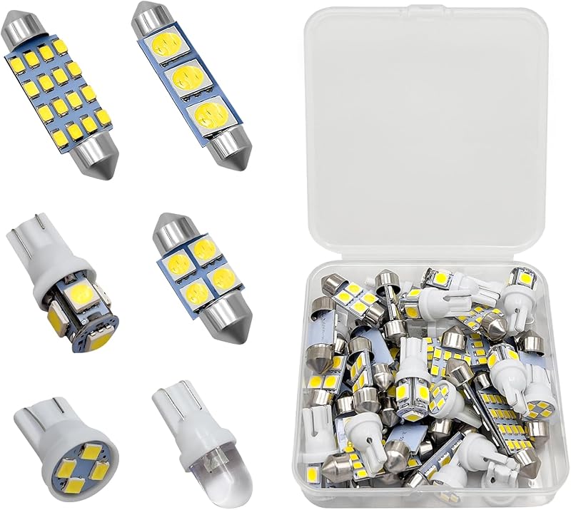 Kit de Lâmpadas LED Automotivas Sbulhia T10 194 DE3175 para Luz Interna – 42 unidades