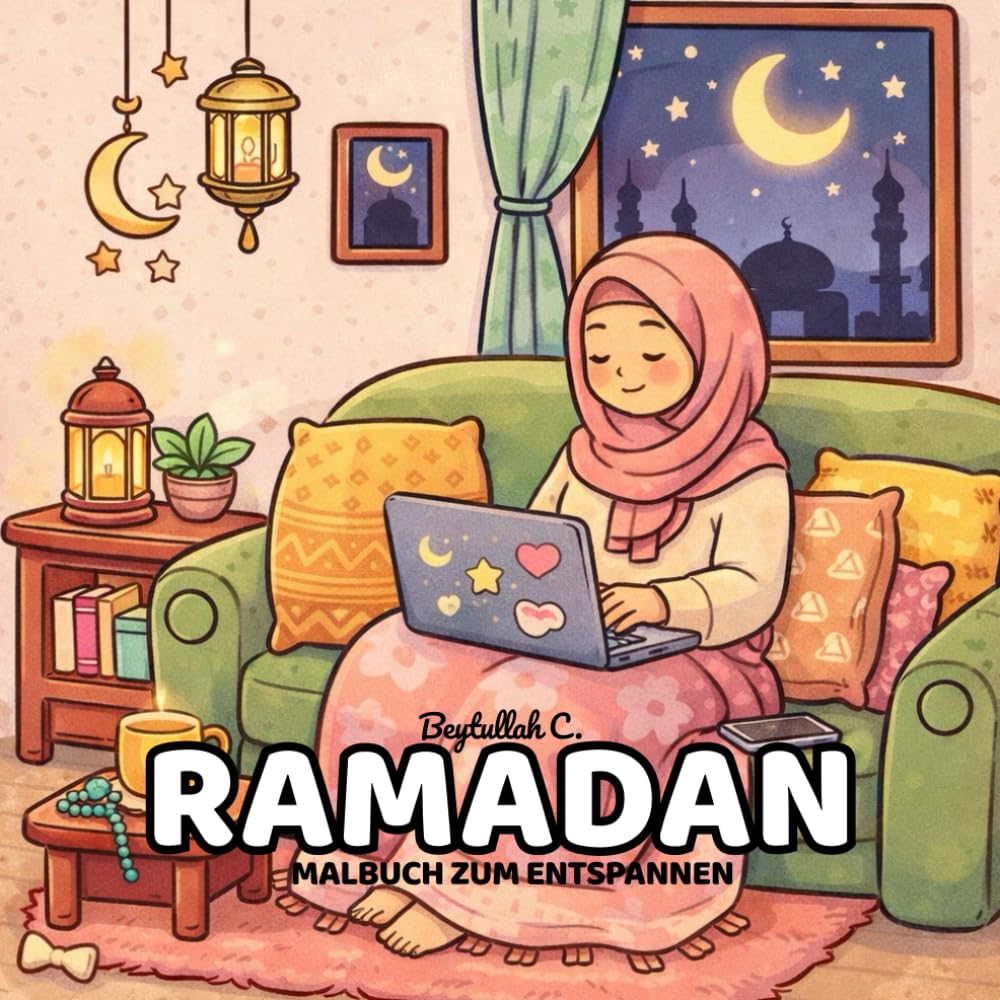 Ramadan Ausmalbuch für Erwachsene: Entspannung, Achtsamkeit und innere Ruhe | Geschenkidee mit islamischen Szenen und liebevoll gestalteten Motiven (Ramadan für kleine und große Herzen)